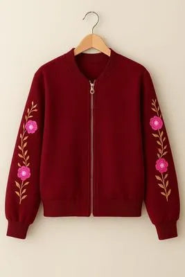 1 Pc Women's Stitched Fleece Printed Fleece Jacket