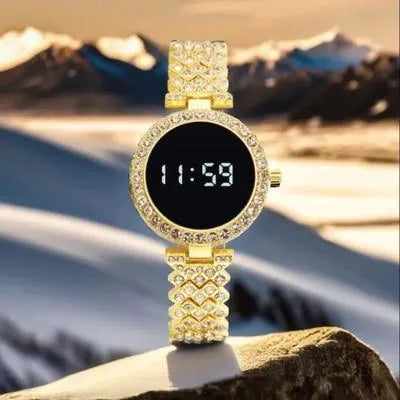 Women’s Touchscreen Digital Bracelet Watch – Stylish Round Dial