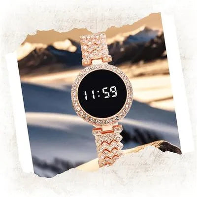Women’s Touchscreen Digital Bracelet Watch – Stylish Round Dial
