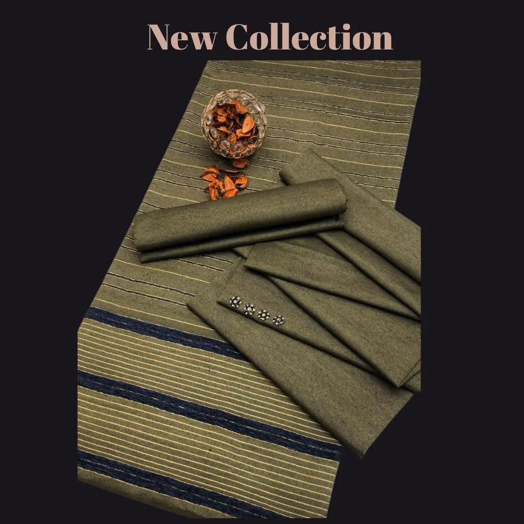 Sussi Plain Unstitched 3-Piece Suit – Multicolor | Shirt, Trouser & Dupatta