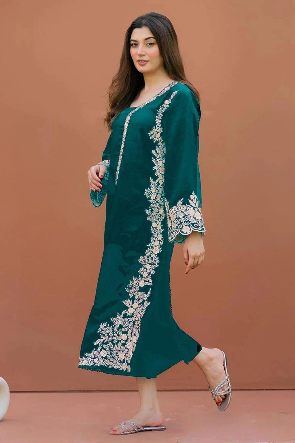 Ladies Unstitched Embroidered 2 Piece Dress | Formal & Casual Wear