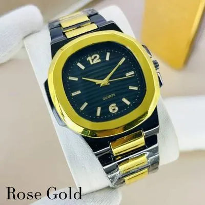 Men’s Square Dial Chain Strap Watch – Premium Steel Analogue Timepiece