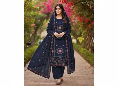 3 Pcs Women's Unstitched Printed Suit