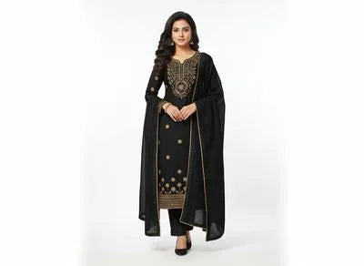 3 Pcs Women's Unstitched Embroidered Suit