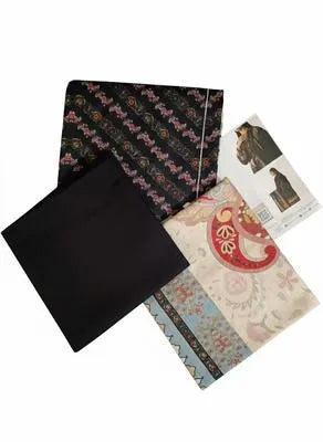 3 Pcs Women's Unstitched Embroidered Suit