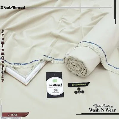 Men’s Luxury Wash & Wear Unstitched Suit – Plain Style