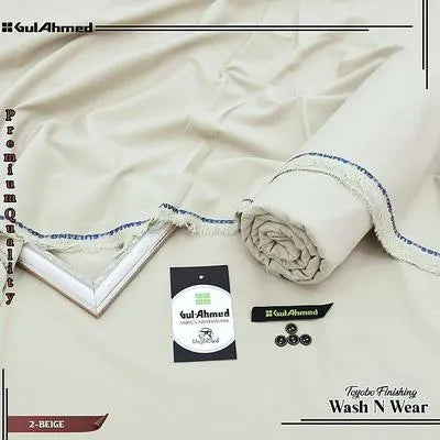 Men’s Luxury Wash & Wear Unstitched Suit – Plain Style