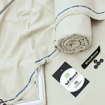 Men’s Luxury Wash & Wear Unstitched Suit – Plain Style