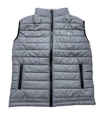 Men’s Lightweight Polyester Puffer Jacket – Plain Grey
