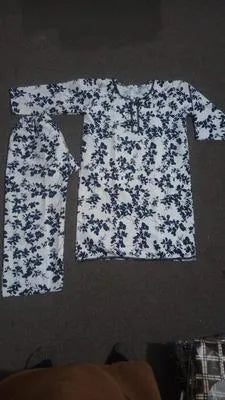 Stylish Printed Women's Suit - 3 Pcs Set in Wool & Linen