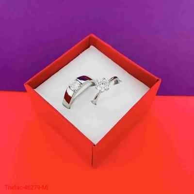 Charm Couple's Ring Set – Silver Plated Stainless Steel (2 Pcs)
