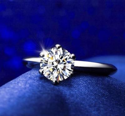 Adjustable Zircon Ring for Women – Silver Plated Fashion Jewelry