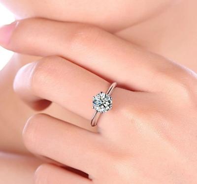 Adjustable Zircon Ring for Women – Silver Plated Fashion Jewelry