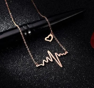 Stylish Life Line Necklace – Adjustable White Alloy Pendant