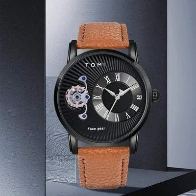 TOMI Men’s Classic Quartz Watch – Premium Stainless Steel Timepiece
