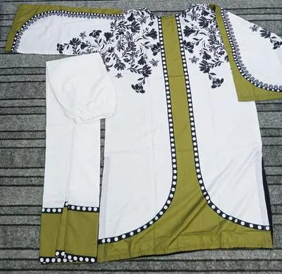 2 Pcs Women's Stitched Grip Silk Printed Co-Ord Set